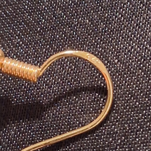 Black Geometric, Gold Over 925 Dangle Hooks Earrings . - Picture 6 of 9